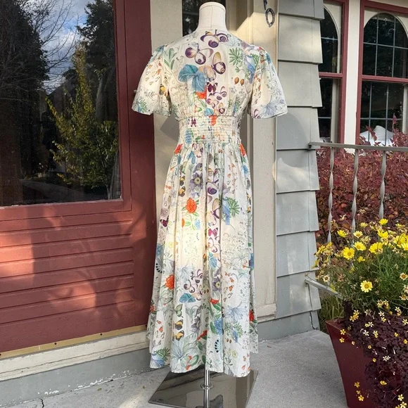 Anthropologie Floral Wrap Midi Dress Multicolor - Picture 5 of 7